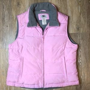 Pink Puffer Vest with Pockets